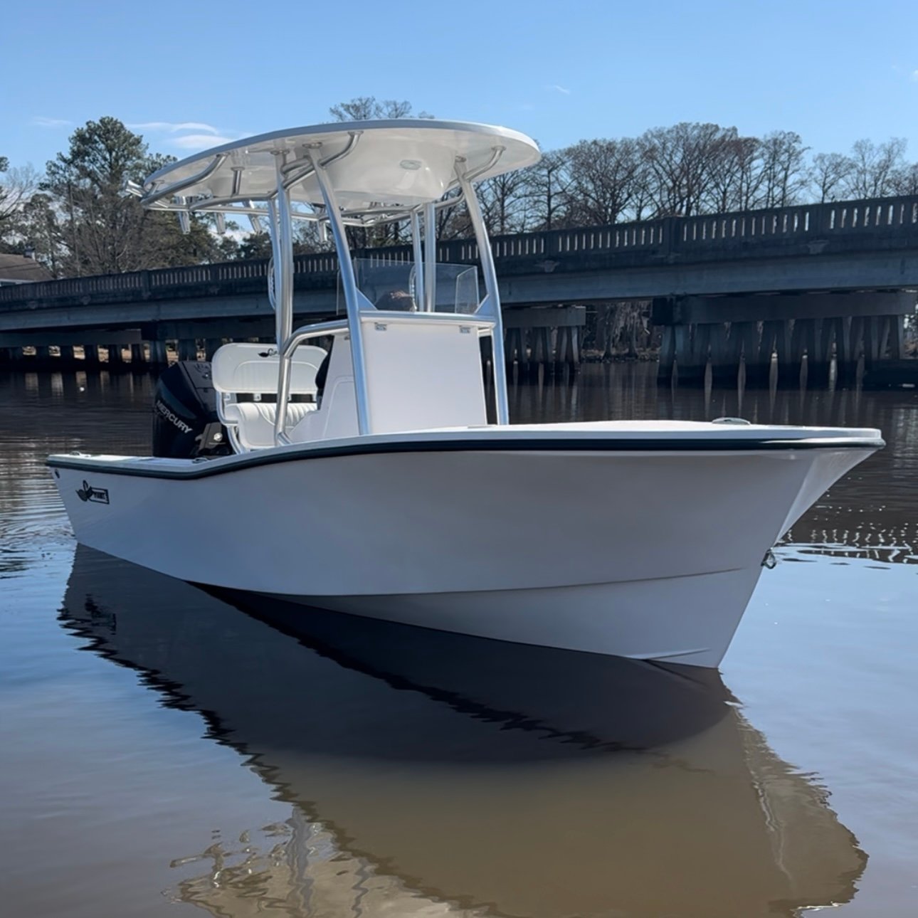 Swan Point 1900 Equalizer on the water